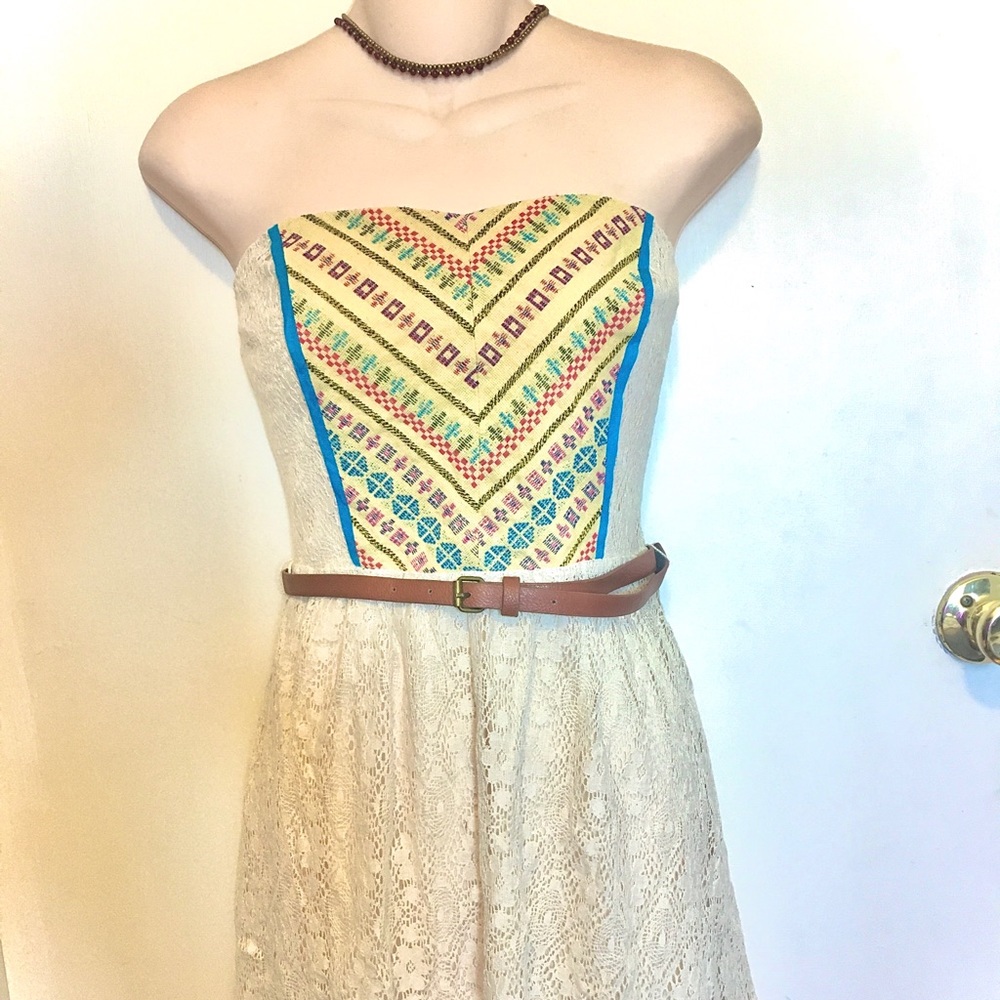 BOHO COWGIRL ASTEC SUMMER DRESS SZ L FLYING TOMATO